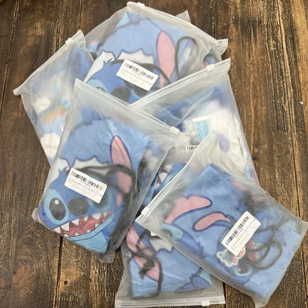 Lilo & Stitch Lot Of 10 Sets Party Favor Birthday Keychain Stickers Jewelry Bags
